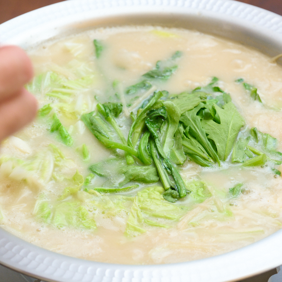 よし田特製鯛兜と野菜鍋　レシピ